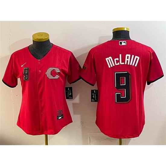 Women Cincinnati Reds 9 Matt McLain Red 2026 City Connect Stadium Stitched Baseball Jersey