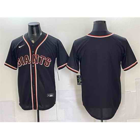 Men San Francisco Giants Blank 2026 Fashion Replica Black Out Stitched Baseball Jersey