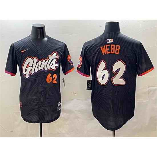Men San Francisco Giants 62 Logan Webb Anthracite 2025 City Connect Limited Stitched Baseball Jersey