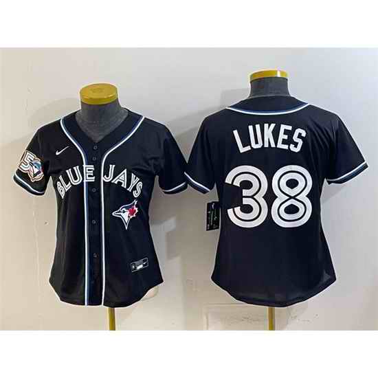 Youth Toronto Blue Jays 38 Nathan Lukes 2026 Fashion Replica Black Out 50 Seasons