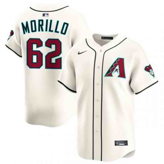 Men Arizona Diamondbacks Nike Home Limited Jersey Cream Morillo Juan 62