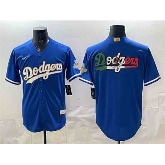 Men Los Angeles Dodgers Team Big Logo Royal 2026 Alternate Gold Collection Stadium Stitched Baseball Jersey