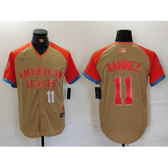 Men American League 11 Jos E9 Ram EDrez Cream 2024 All Star Limited Stitched Jersey 2