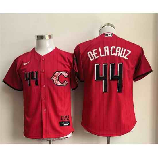 Youth Cincinnati Reds 44 Elly De La Cruz Red 2026 City Connect Stadium Stitched Baseball Jersey