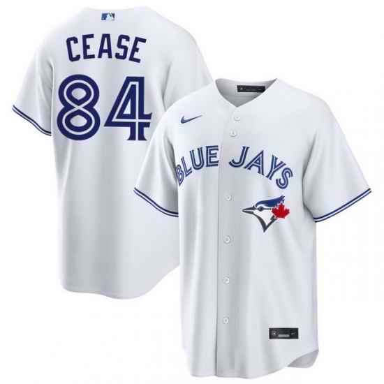 Men Toronto Blue Jays Dylan Cease 84 White Home Limited Stitched Baseball Jersey