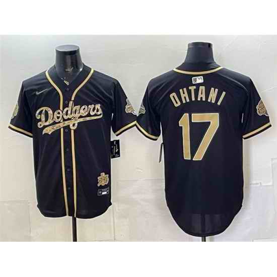 Men Los Angeles Dodgers  17 Shohei Ohtani Black 2026 Armed Forces Day Stitched Baseball Jersey