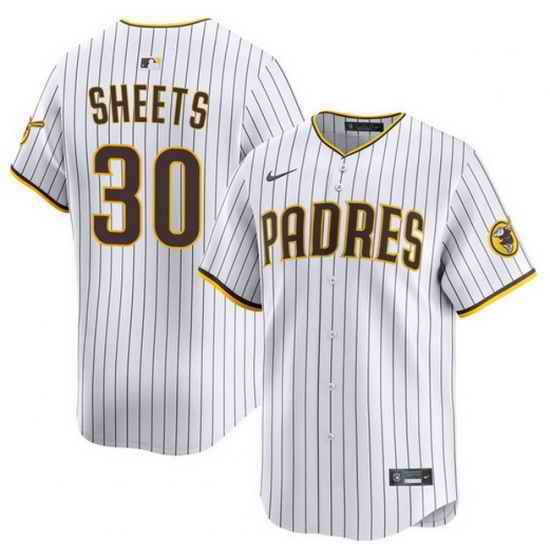 Men San Diego Padres  30 Gavin Sheets White 2026 Home Limited Stitched Baseball Jersey