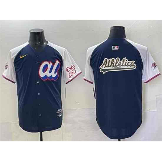 Men American League Oakland Athletics Team Big Logo Navy Alternate 2025 All Star Edition Limited Stitched Baseball Jersey