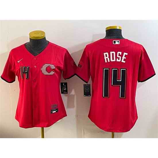 Youth Cincinnati Reds 14 Pete Rose Red 2026 City Connect Stadium Stitched Baseball Jersey