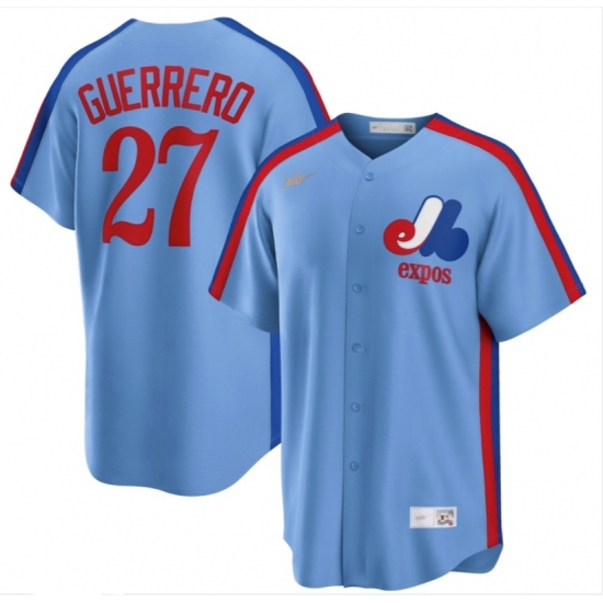 Montreal Expos Vladimir Guerrero Powder Blue Road Cooperstown Collection Jersey