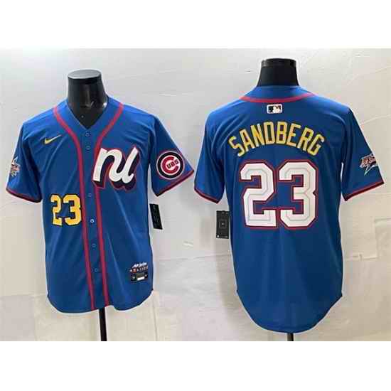 Men National League 23 Ryne Sandberg Blue 2025 All Star Edition Limited Stitched Baseball Jersey