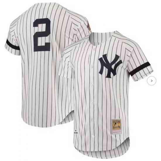 New York Yankees Mitchell Ness Cooperstown Collection 1996 Authentic Home Jersey White