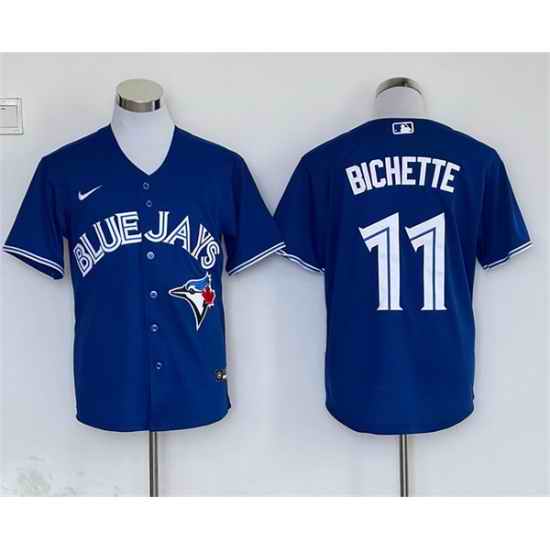 Men Toronto Blue Jays 11 Bo Bichette Royal Cool Base Stitched Baseball Jersey