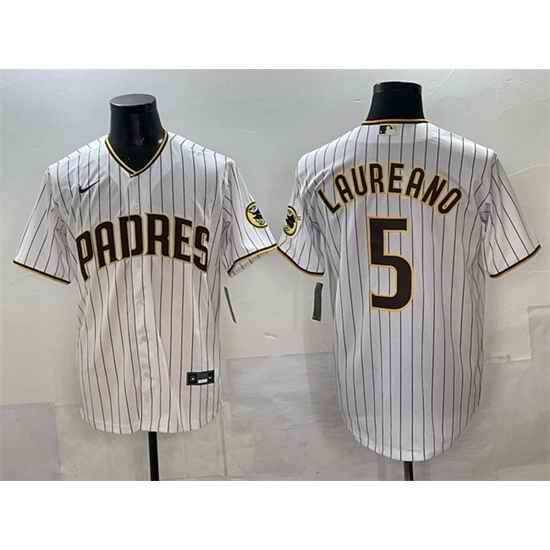 Men San Diego Padres 5 Ramon Laureano White Cool Base Stitched Baseball Jersey