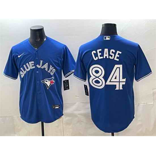 Men Toronto Blue Jays 84 Dylan Cease Blue 2025 Cool Base Stitched Baseball Jersey