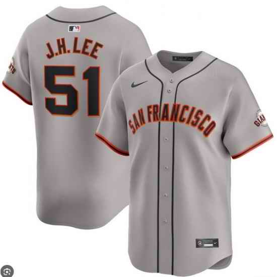 San Francisco Giants Jung Hoo Lee #51 Nike Gray MLB Stitched Jersey