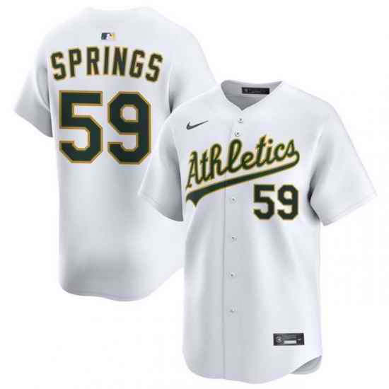 Men Athletics Nike Home Limited Custom Jersey White Springs Jeffrey 59