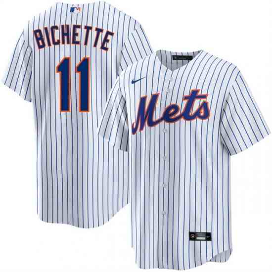 Men New York Mets 11 Bo Bichette 2026 White Cool Base Stitched Baseball Jersey
