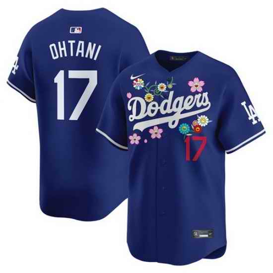 Men Los Angeles Dodgers 17 Shohei Ohtani Royal Takashi Murakami 2025 Vapor Limited Stitched Baseball Jersey
