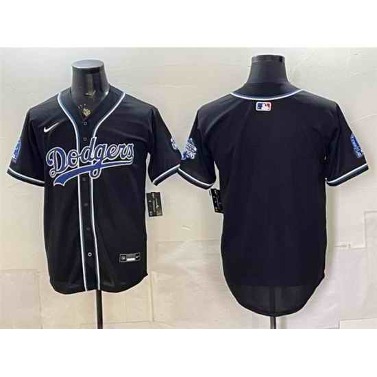 Men Los Angeles Dodgers Blank B2B Champs 2026 Black Out Style Vapor Limited Stitched Baseball Jersey