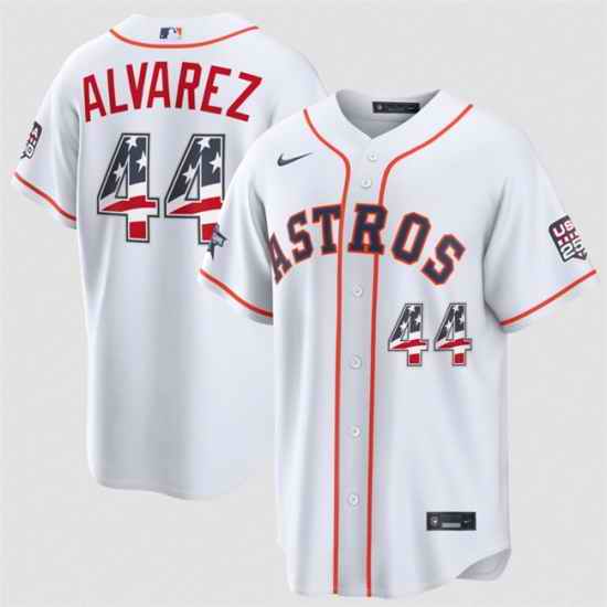Men Houston Astros  44 Yordan Alvarez White 2026 All Star Edition Stars   Stripes Stadium Pick A Player Stitched Baseball Jersey