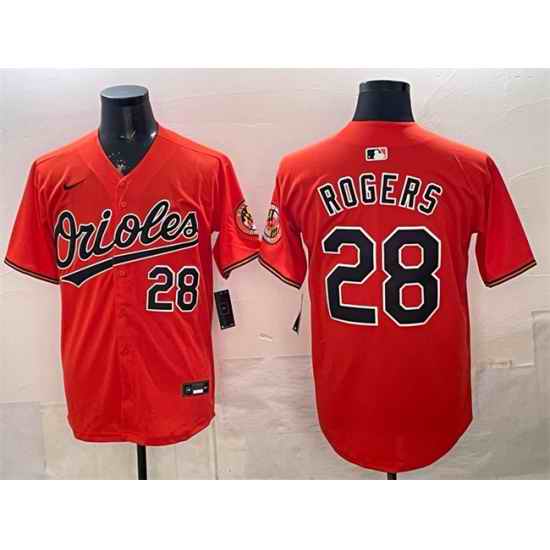 Men Baltimore Orioles  28 Trevor Rogers Orange 2025 Limited Stitched Baseball Jersey