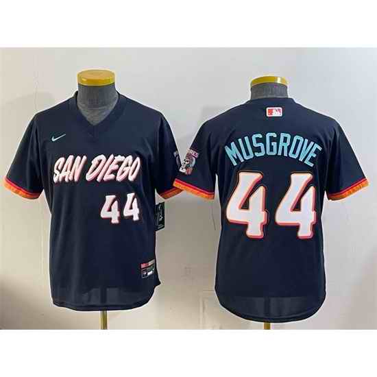 Youth San Diego Padres  44 Joe Musgrove Obsidian 2026 City Connect Stadium Stitched Baseball Jersey