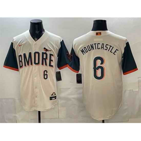 Men Baltimore Orioles  6 Ryan Mountcastle Natural 2026 City Connect Stadium Stitched Baseball Jersey
