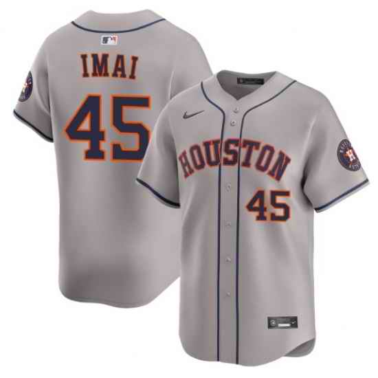 Men Houston Astros Tatsuya Imai #45 Gray Cool Base Stitched Home Jersey