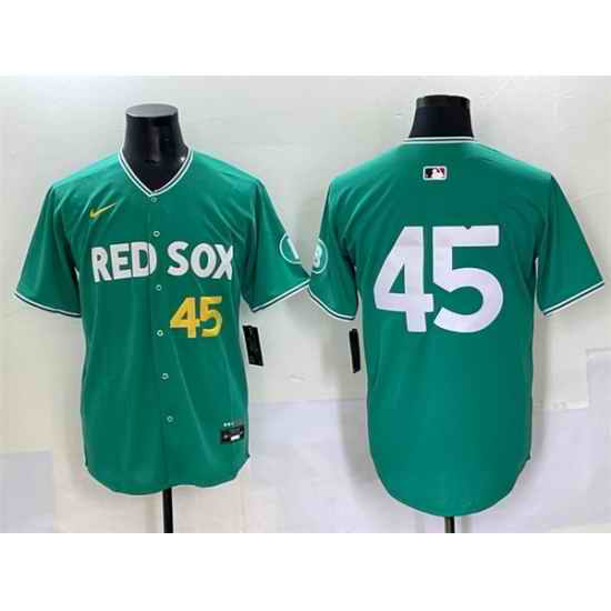 Men Boston Red Sox 45 Pedro Martinez Green 2025 City Connect Limited Stitched Baseball Jersey