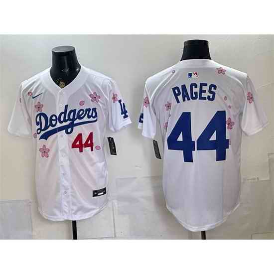 Men Los Angeles Dodgers  44 Andy Pages White 2025 Tokyo Series Limited Stitched Baseball Jersey