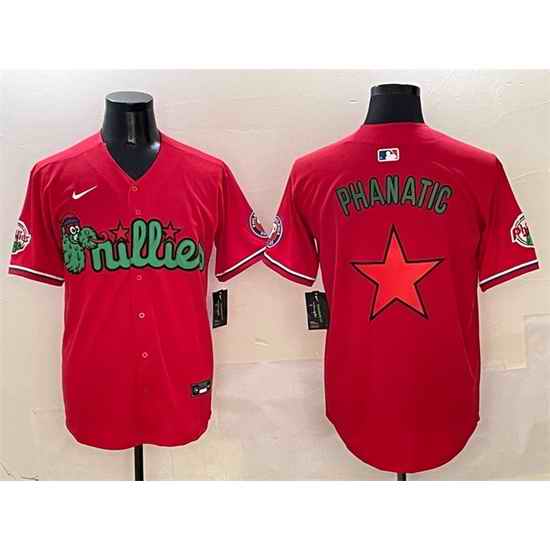 Men Philadelphia Phillies Red Phanatic Limited Stitched Jersey
