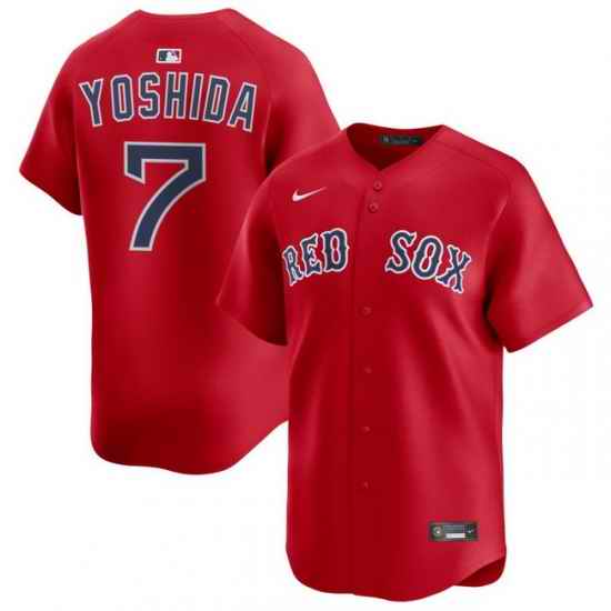 Men Boston Red Sox Nike Home Limited Jersey Red Yoshida Masataka 7