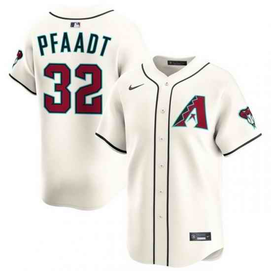 Men Arizona Diamondbacks Nike Home Limited Jersey Cream Pfaadt Brandon 32