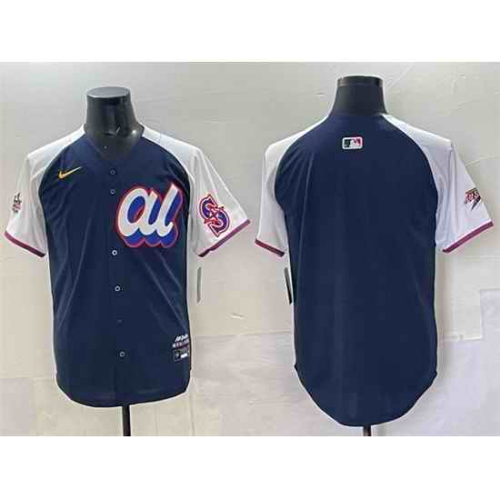 Men American League Seattle Mariners Blank Navy Alternate 2025 All Star Edition Limited Stitched Baseball Jersey