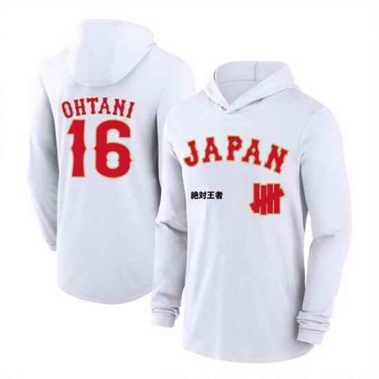 Men Japan Baseball  16 Shohei Ohtani White 2026 World Baseball Classic Club Hoodie