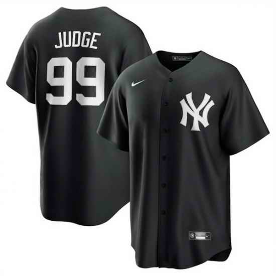 Men New York Yankees 99 Aaron Judge Black Lights Out Limited Stitched Baseball Jersey