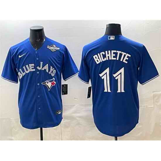 Men Toronto Blue Jays 11 Bo Bichette Royal 2025 World Series Cool Base Stitched Baseball Jersey