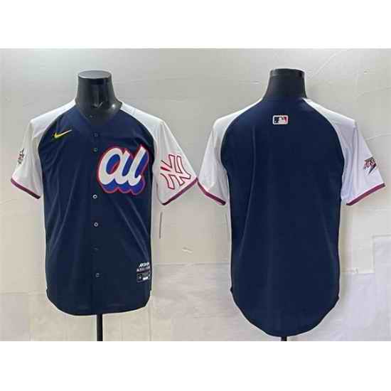 Men American League New York Yankees Blank Navy Alternate 2025 All Star Edition Limited Stitched Baseball Jersey