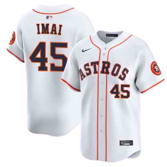 Men Houston Astros Tatsuya Imai #45 White Flex Base Stitched Home Jersey