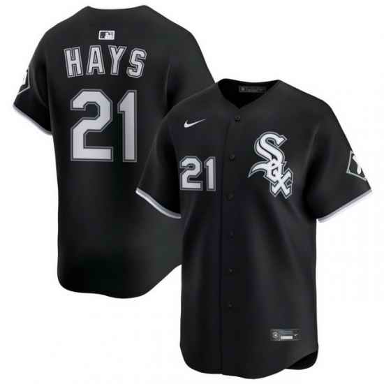 Men Chicago White Sox Nike Black Alternate Limited Jersey Hays Austin 21