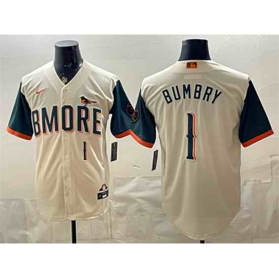 Men Baltimore Orioles  1 Al Bumbry Natural 2026 City Connect Stadium Stitched Baseball Jersey