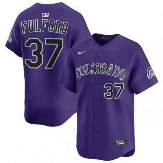 Men Colorado Rockies Nike Purple Alternate Limited Jersey FULFORD 37