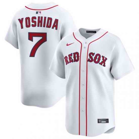Men Boston Red Sox Nike Home Limited Jersey White Yoshida Masataka 7