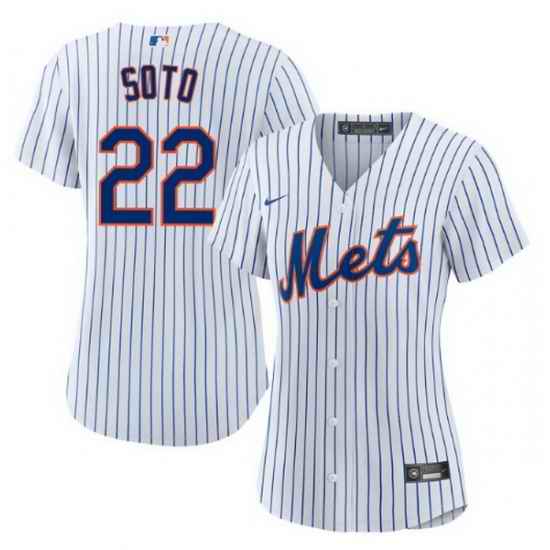 Women New York Mets Juan Soto #22 White Cool Base Stitched MLB Jersey