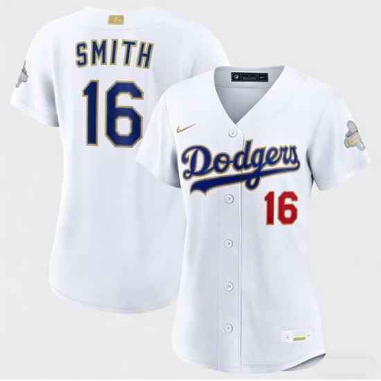Women Los Angeles Dodgers Will Smith Nike White 2026 Gold Collection Stadium Jersey
