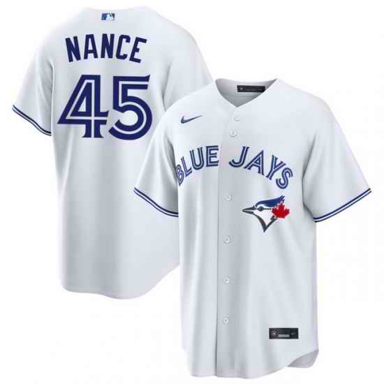 Men Toronto Blue Jays Tommy Nance 45 White Home Limited Stitched Baseball Jersey