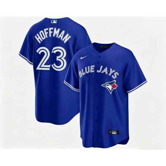 Men Toronto Blue Jays Jeff Hoffman 23 Blue Away Flex Base Stitched Baseball Jersey