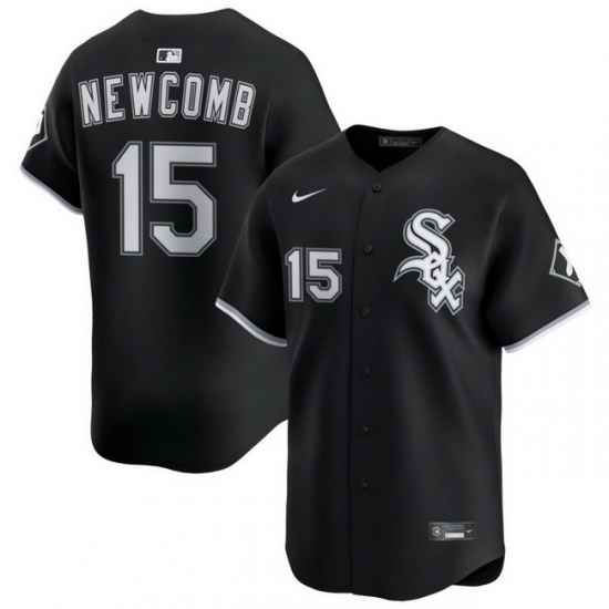 Men Chicago White Sox Nike Black Alternate Limited Jersey Newcomb Sean 15