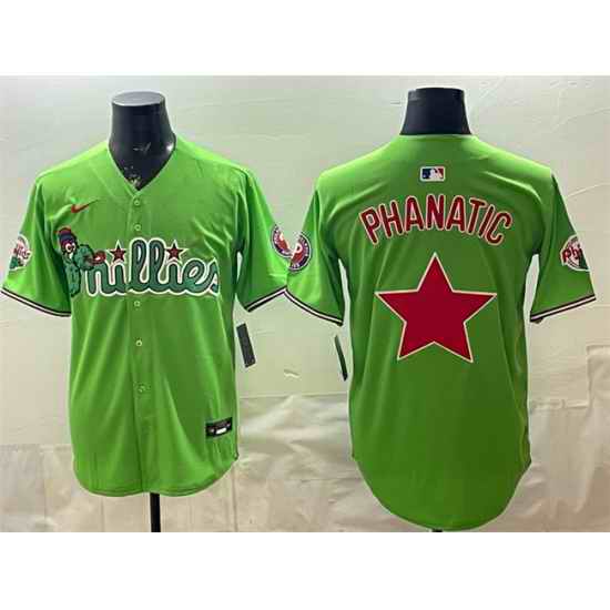 Men Philadelphia Phillies Light Green Phanatic Limited Stitched Jersey
